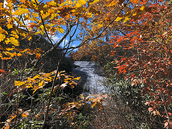 Graveyard Loop Trail Low Falls With Fall Foliage