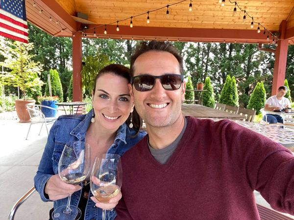 Christine and Tom at Overmountain Vineyards