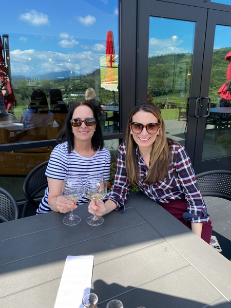 Christine and mom at Stone Ashe Vineyards