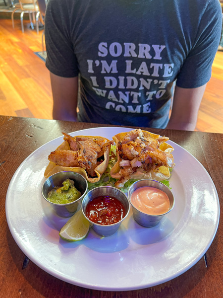 Tacos at Stoney Knob Cafe