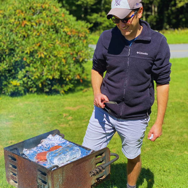 Tom grilling at Craggy Gardens