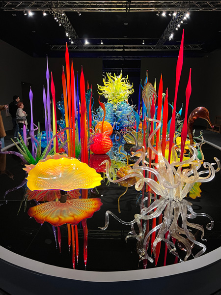 Chihuly blown glass display