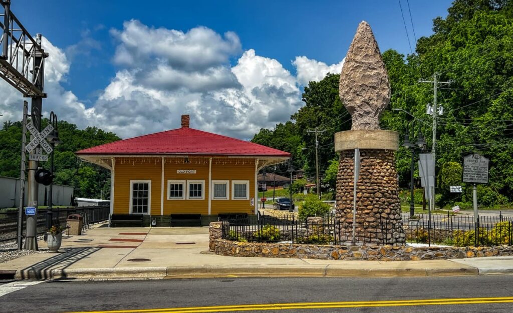 Old Fort, NC arrowhead and train depot