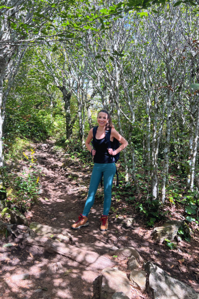 Christine on Mount Pisgah Trail