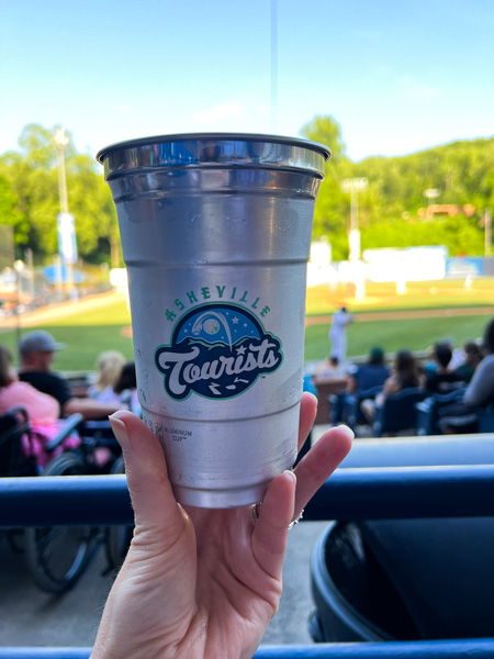 Asheville Tourists beer cup