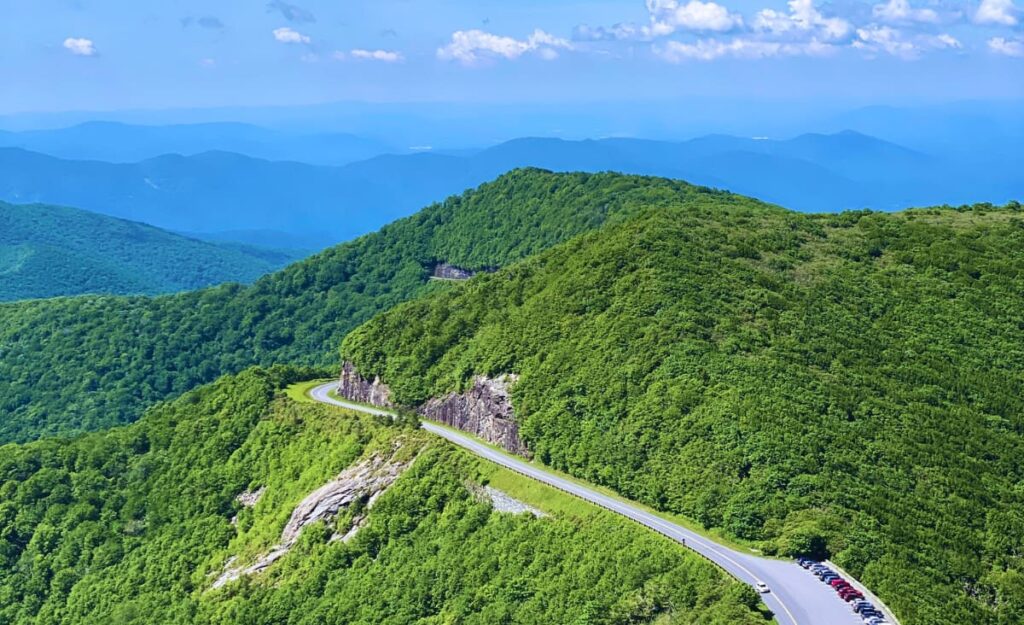 View of Blue Ridge Parkway from Craggy Pinnacle