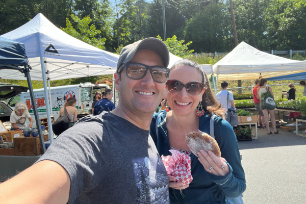 Christine and Tom at market