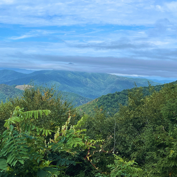 Mount Pisgah Summit View of Blue Ridge Mountains