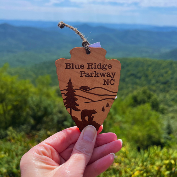 Ornament with Blue Ridge Mountains in background